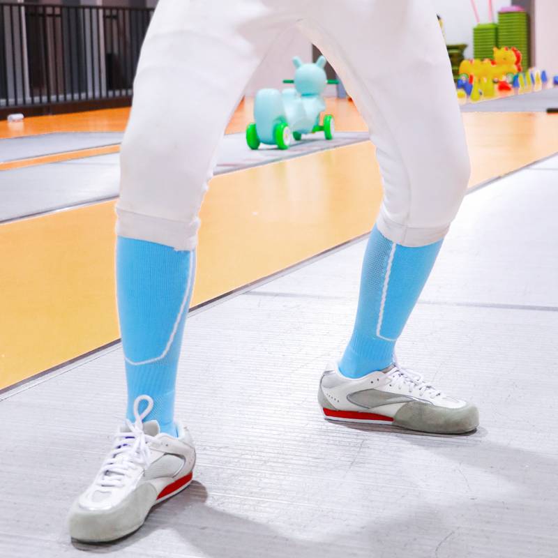 Phyop fencing socks Children professional rugby stick badminton tennis transportation skills summer thin long leg training socks