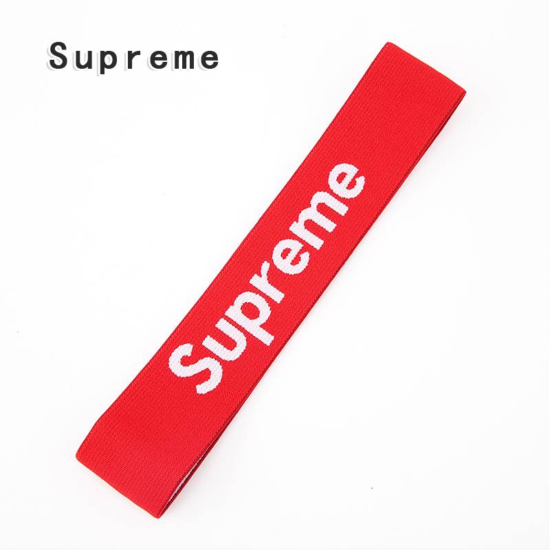 Red bottom white character Supreme