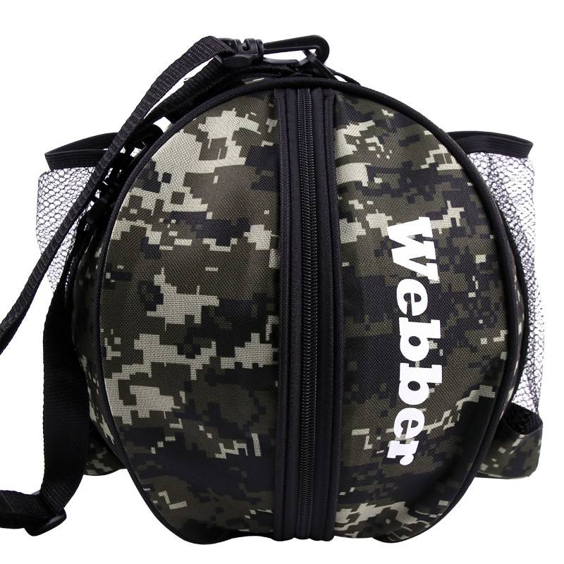 Basketball bag, shoulder -length professional sports training backpack messenger net pocket children's football beam storage basketball bag