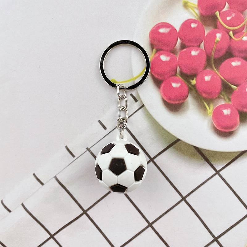 New mini -soft glue blue ball football keychain simulation sports supplies rugby tennis pendant gift gift
