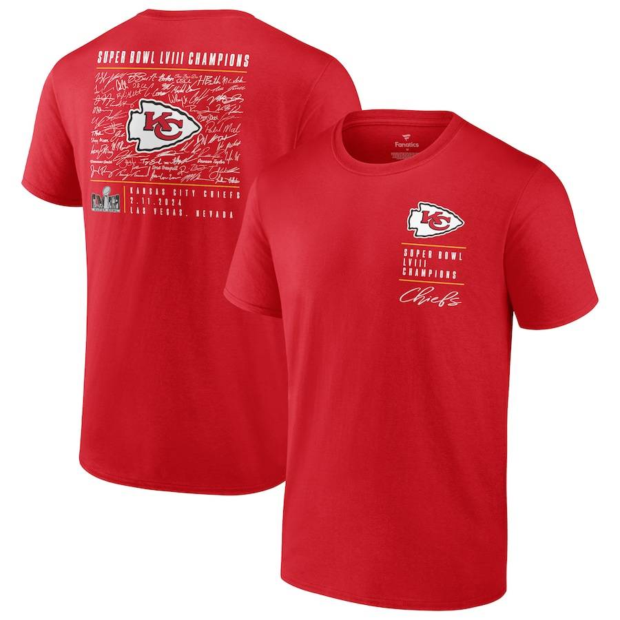 U.S. Rugby Alliance Chiefs Kansas City Emirates Team Super Bowl Cotton Short -sleeved T -shirt