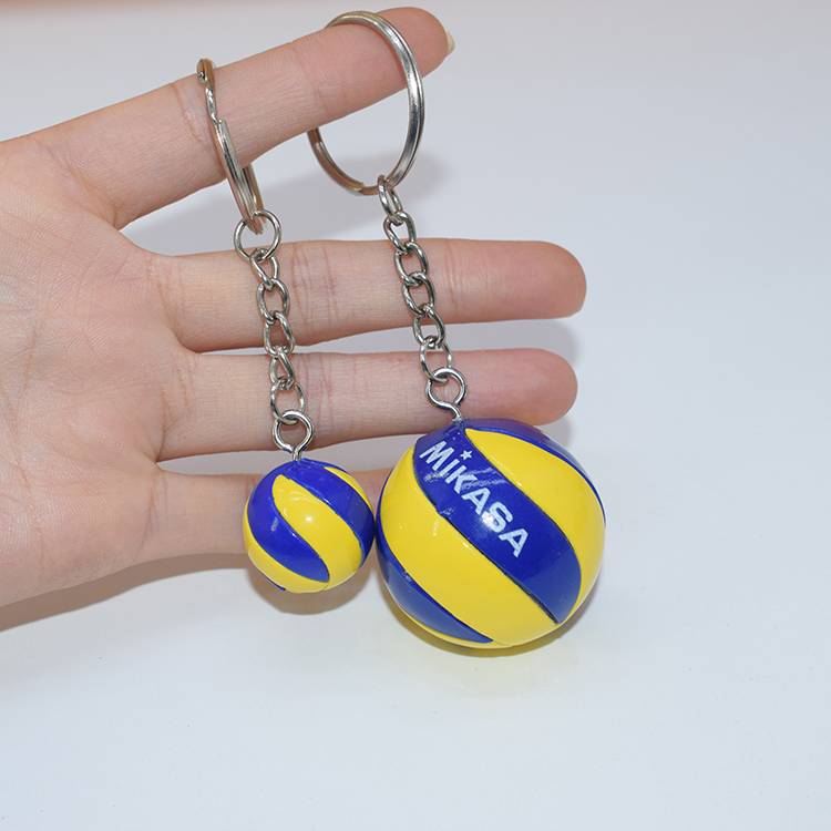 Personalized volleyball keychain Souvenir mini volleyball hanging decoration men's and women's fashion school bag key chain ornaments