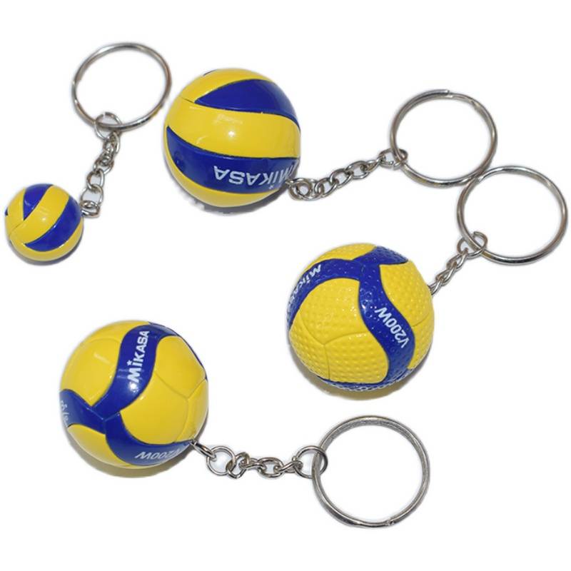 Personalized volleyball keychain Souvenir mini volleyball hanging decoration men's and women's fashion school bag key chain ornaments