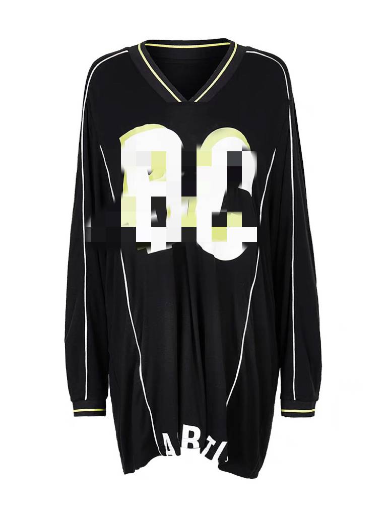 Private server!Giant!Wool Real Silk American Rugby Casual T -shirt