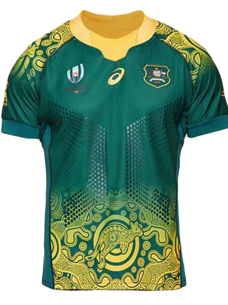19 Australian National Team World Cup home olive clothing jersey Australian Rugby Jerseys