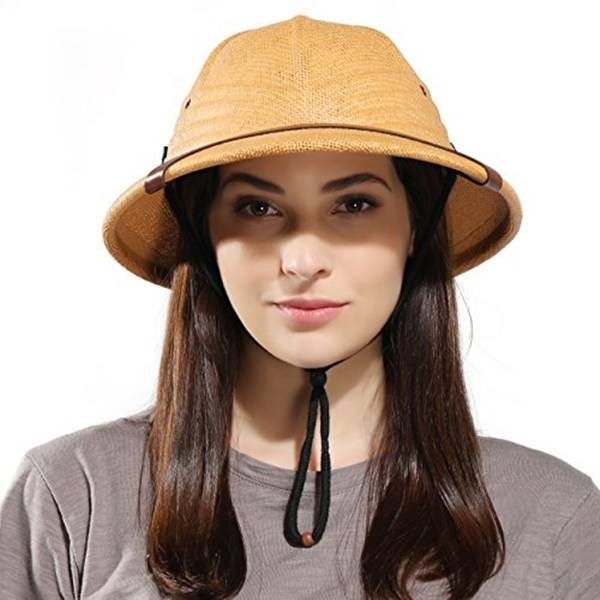 Men and women parent -child children's protective anti -collision sunscreen exploration home outdoor steel helmet Vietnamese hat safe helmet straw hat