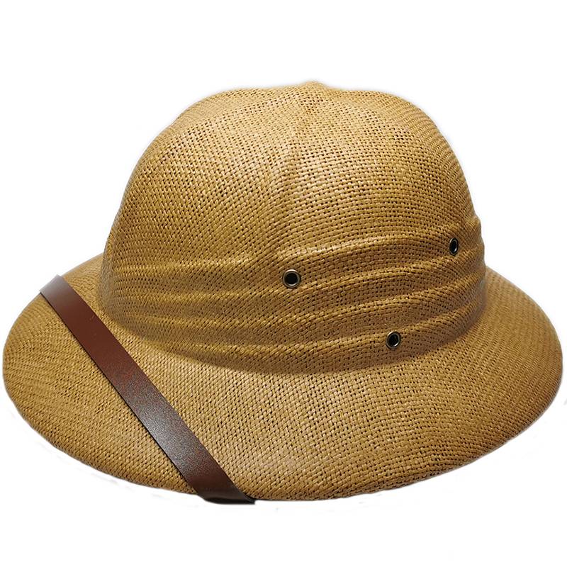 Men and women parent -child children's protective anti -collision sunscreen exploration home outdoor steel helmet Vietnamese hat safe helmet straw hat