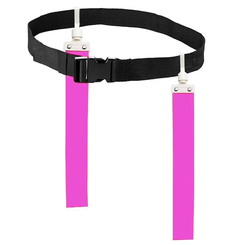 Pink air buckle universal waist flag