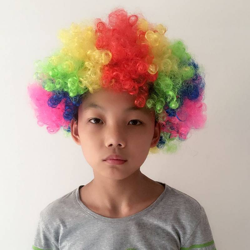 Clown color wig