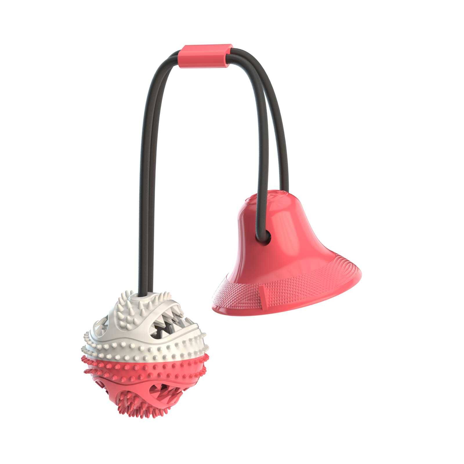 Pet dog supplies Xunxin puppy suction cup toys grinding teeth leaky food and bite rubber rugby 2024 new