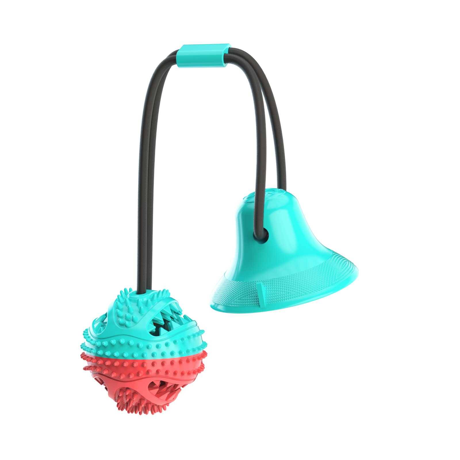 Pet dog supplies Xunxin puppy suction cup toys grinding teeth leaky food and bite rubber rugby 2024 new