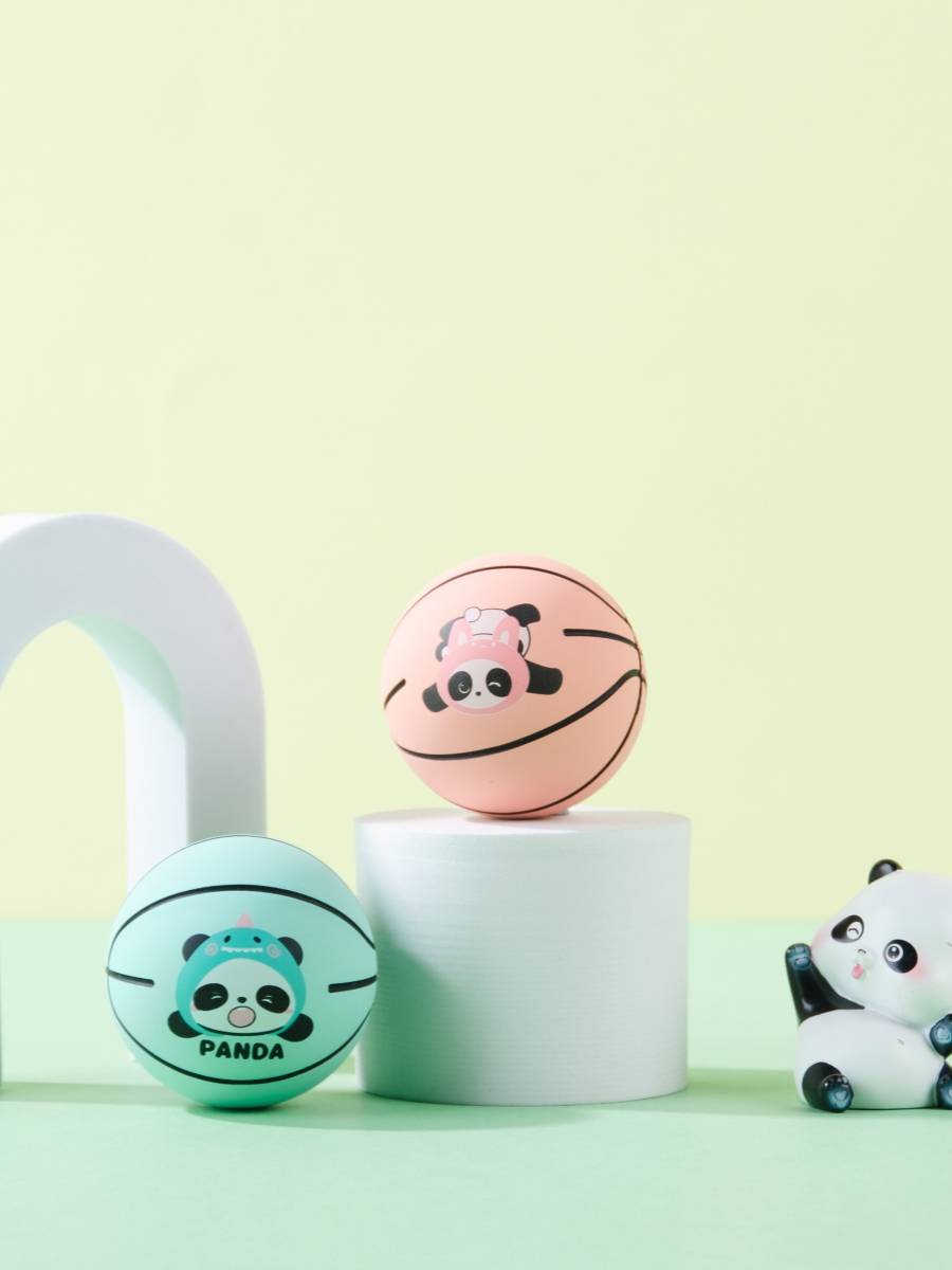 Su Mai family children's elastic fans, small basketball playback ball bombs, kindergarten baby ball baby ball toys baby small leather ball