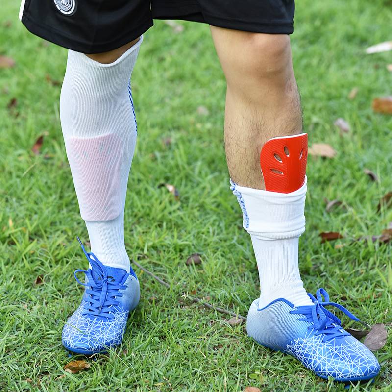 Soccer protection, white, red, blue, black, yellow adult children fluorescent with green orange for calves