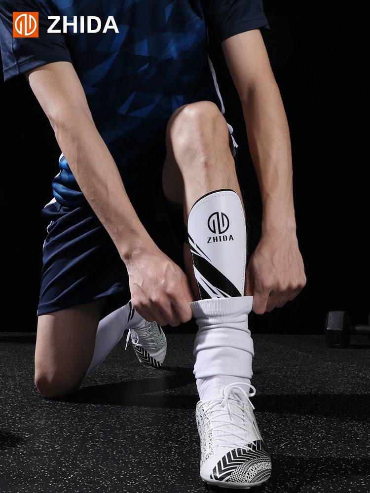 Zhida professional fixed band football leg protection board boys and children adults light and light belt protection tibia anti -collision board