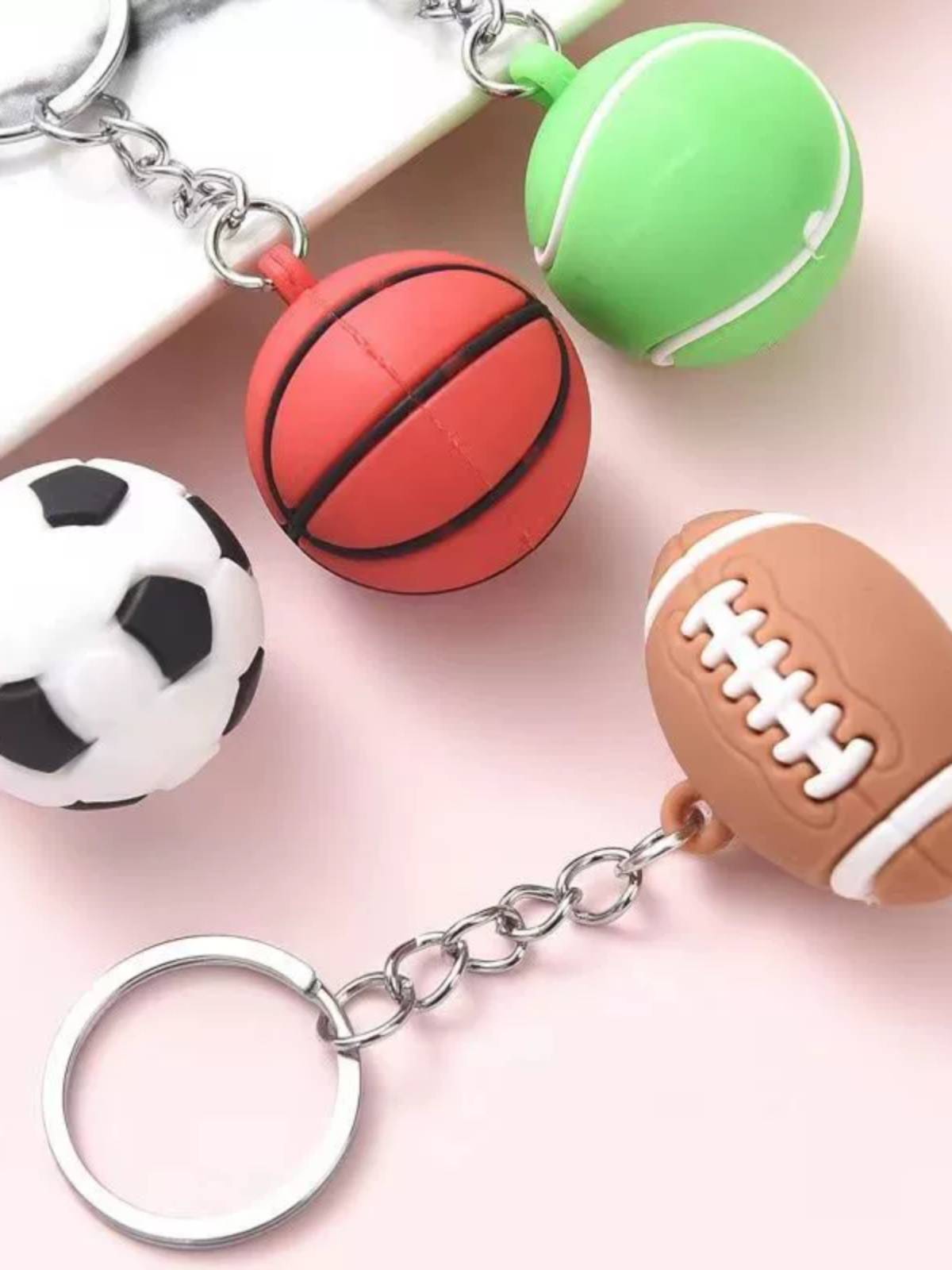 Creative Football Basketball Key Buckle Simulation Tennis Rugby Pendant Club Small Gift Student Prize Gift Gift