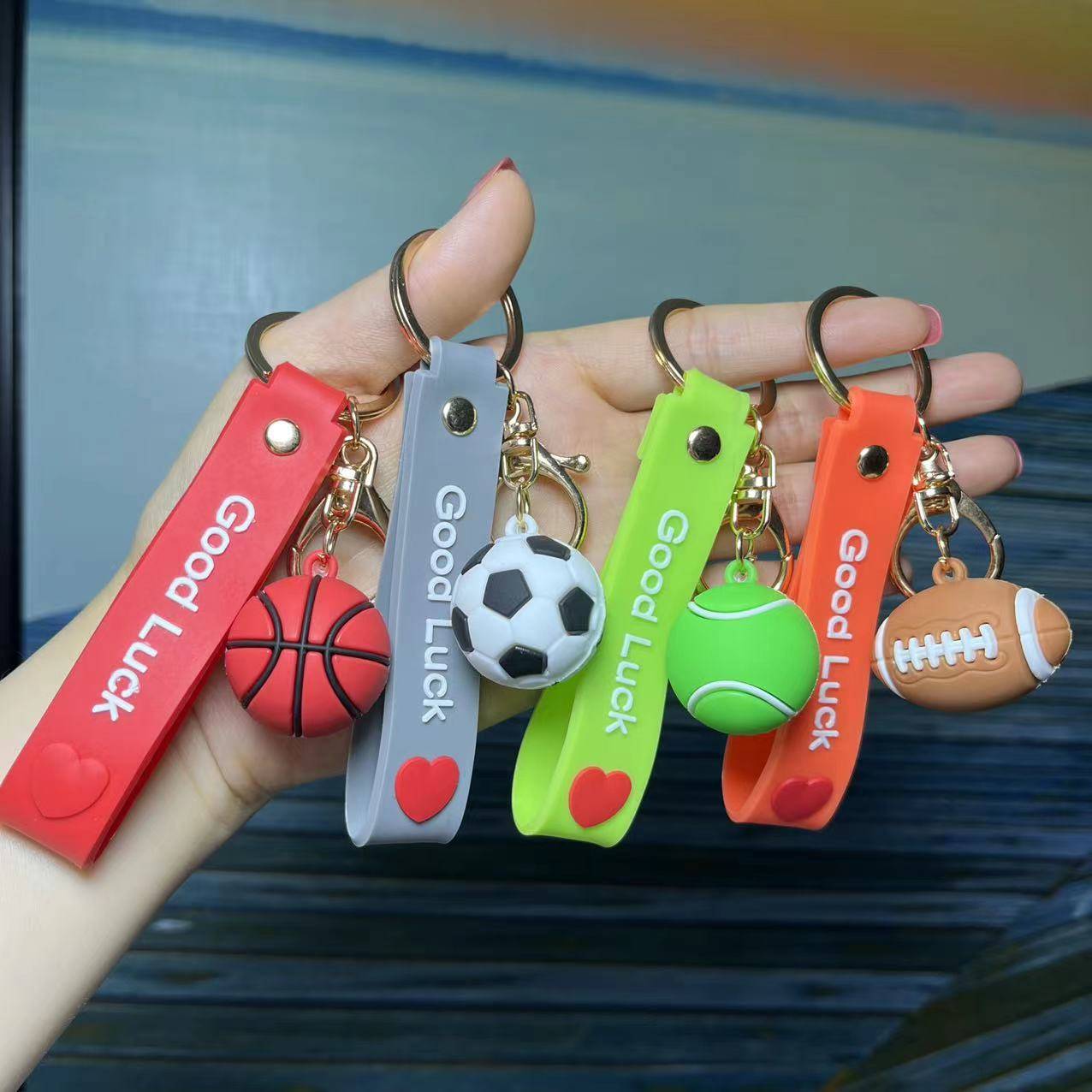 Qatar World Cup basketball football keychain rugby vurate fan your sporting products key chain