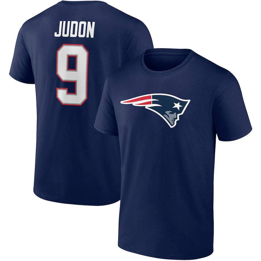 New England Patriot NFL Short Sleeve No. 12 Bredi No. 10 Judon Rugby Leisure T -shirt