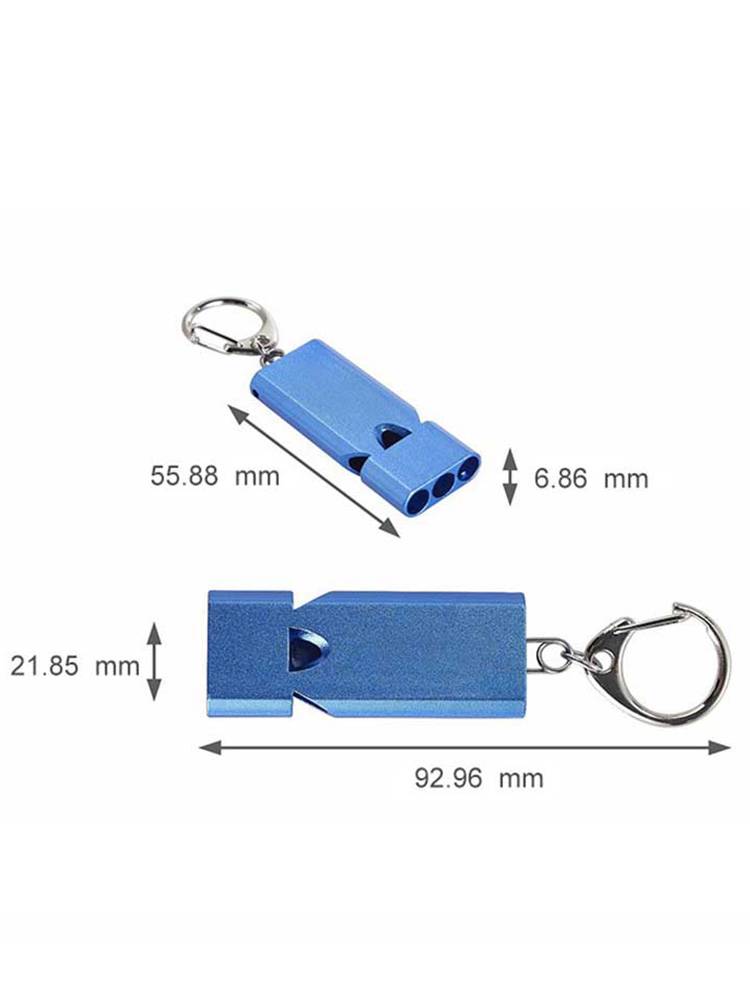 Aluminium alloy out-of-the-house life-saving emergency response is a loud three-barrel metal whistle