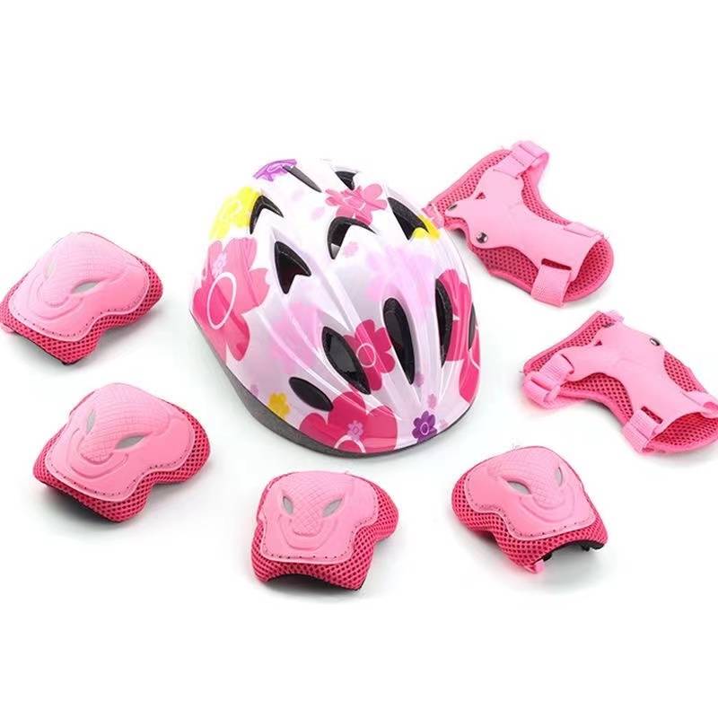 Children's helmet Girl Boy Cycling Roller Skating Kneel Protective Balance Car Bicycle Skating Kneeling Set