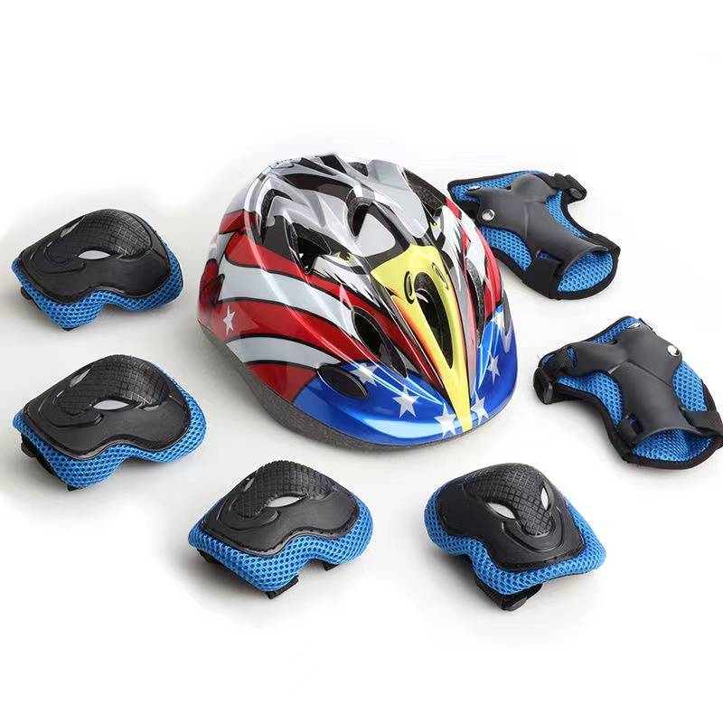 Eagle helmet+blue protective gear