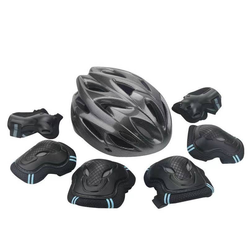 Black carbon helmet+bull head protective gear