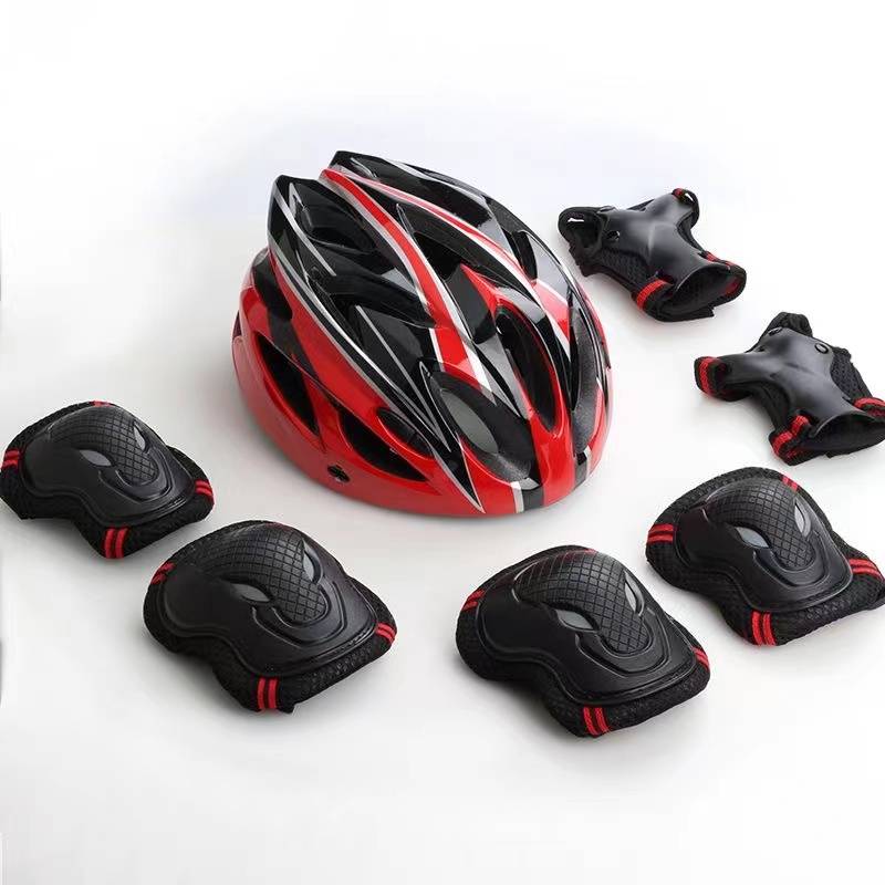 Black and red helmet+bull head protective gear