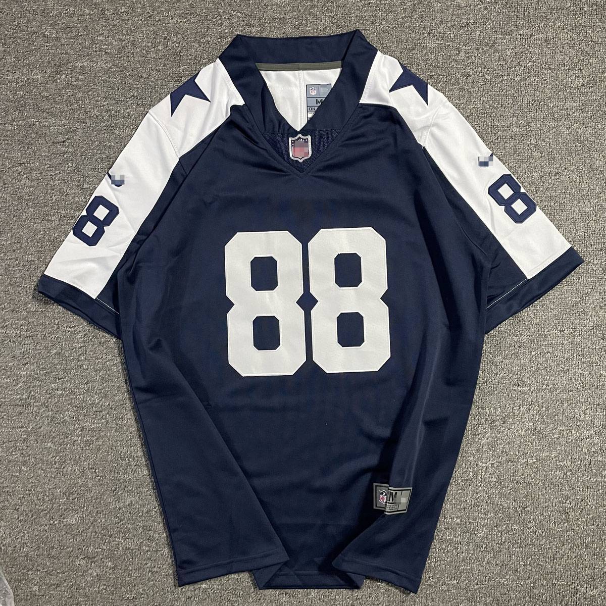 European and American large size hiphop jersey hip -hop hip -hop embroide