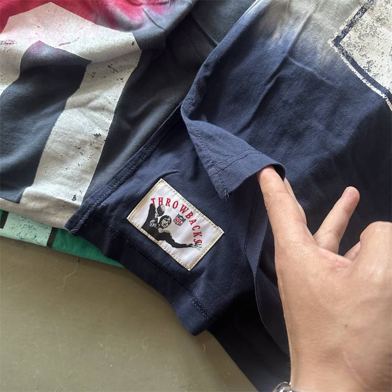 Mitchell Rugby Hall of Fame Player No. retro American jersey Make old printed water Wash cotton short -sleeved T -shirt