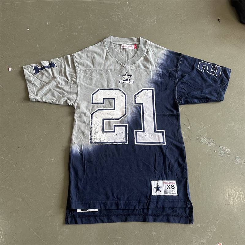 Mitchell Rugby Hall of Fame Player No. retro American jersey Make old printed water Wash cotton short -sleeved T -shirt