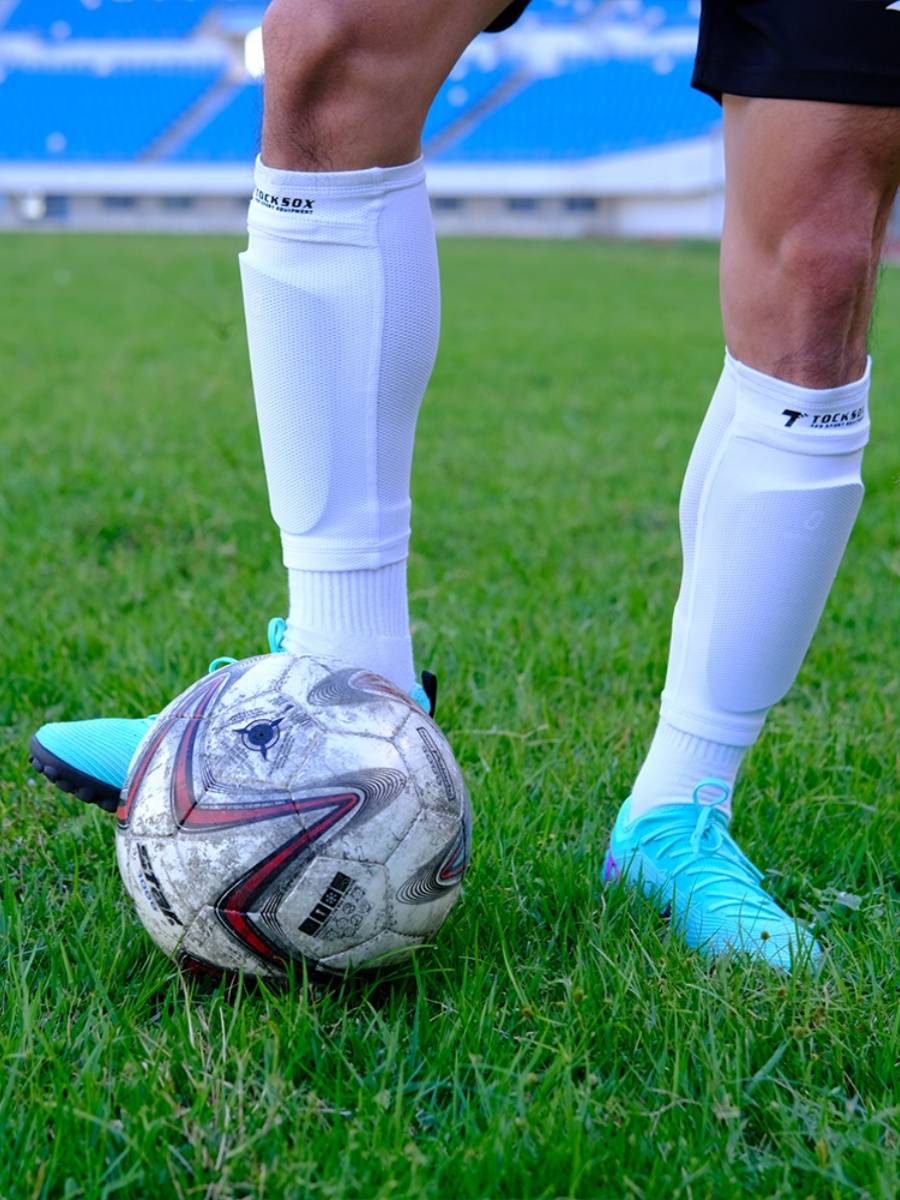 TOCKSOX football leg protection plate fixing sock set double -layer breathable high bombs, sweaty pockets, flip -bottomed long cylinder