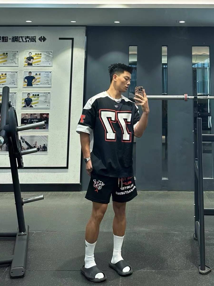 European and American style ice hockey short -sleeved T -shirt men's retro sports high street casual rugby uniform basketball hip -hop jersey shirt