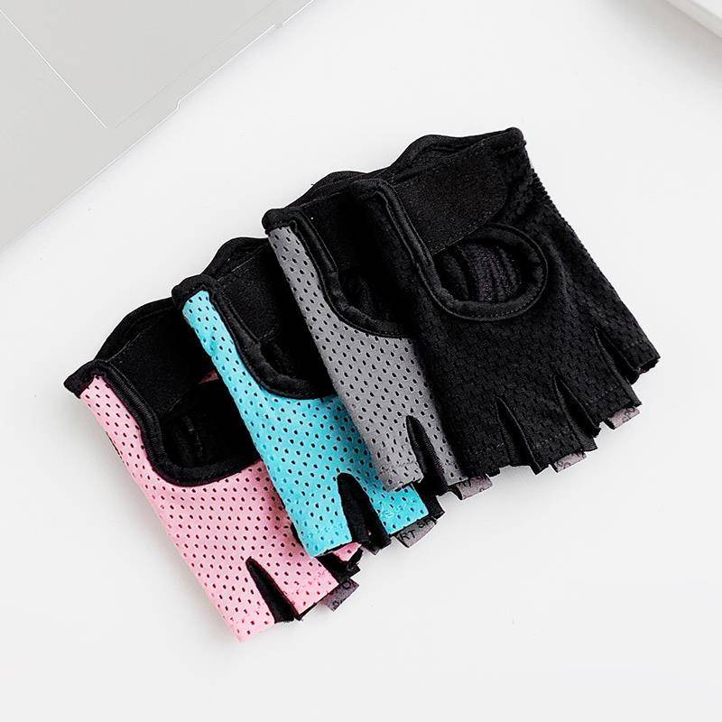 Fitness gloves women's pot bell device, one bar training wrist care training non -slip semi -finger male movement to prevent cocoon badminton badminton badminton