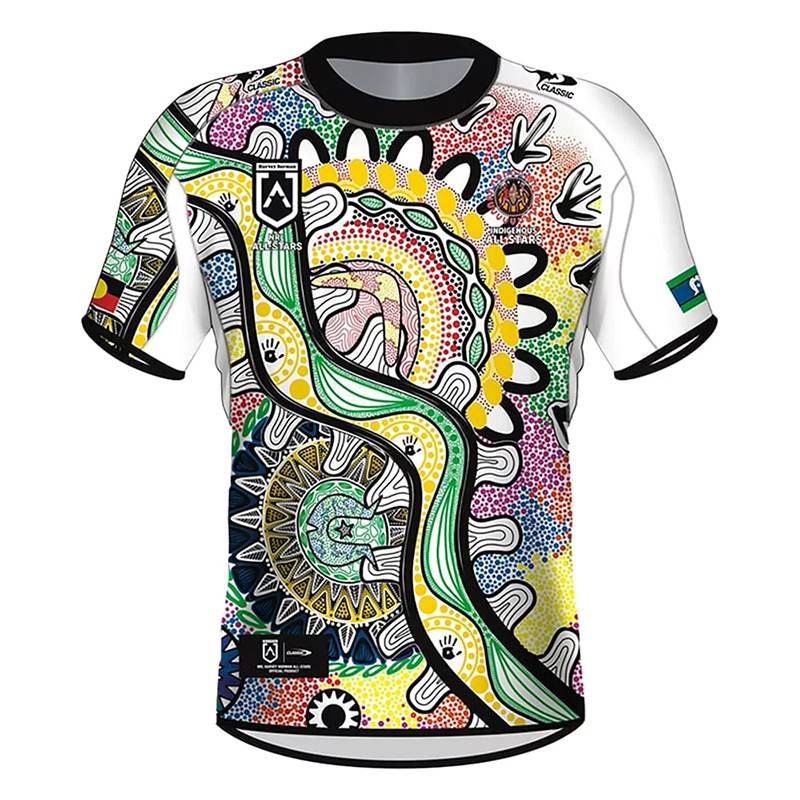 NRL Australia St. George West Halu T -shirt Dolphin Campaign Corporation indigenous rugby sportswear