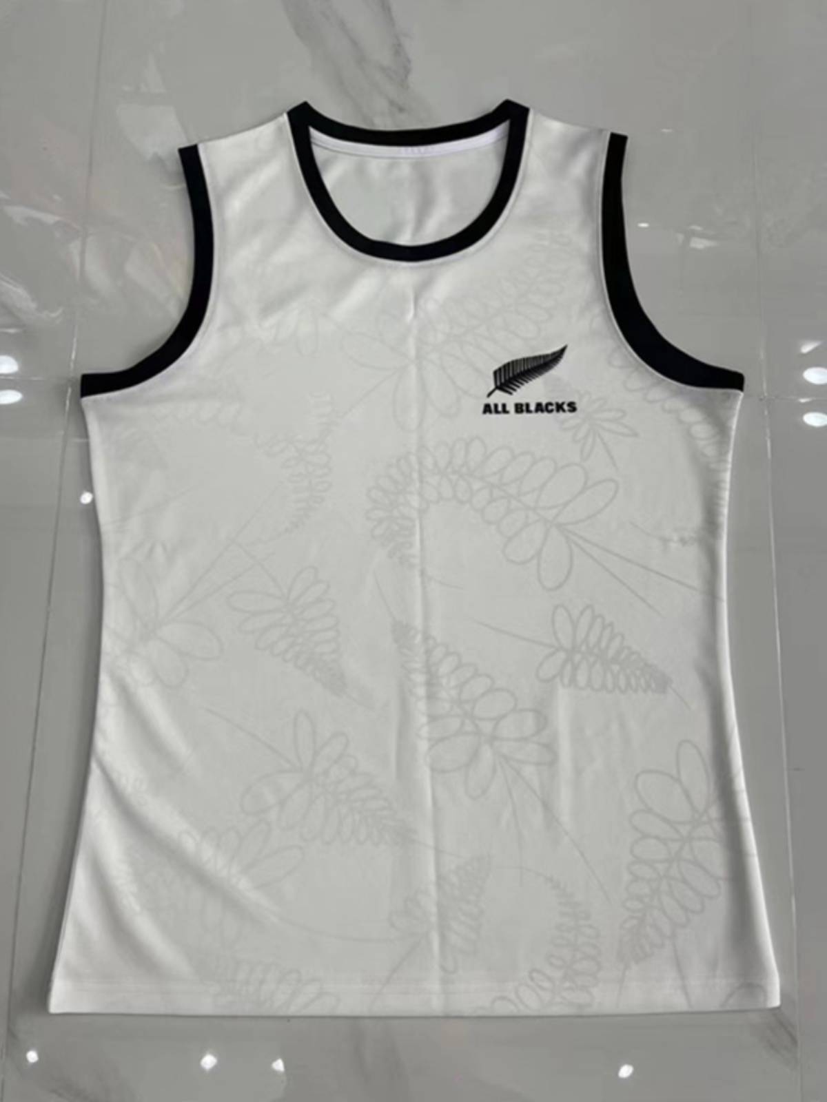 2024 New Zealand full black vest rugby uniform sleeveless training suit player VEST Rugby Jesery