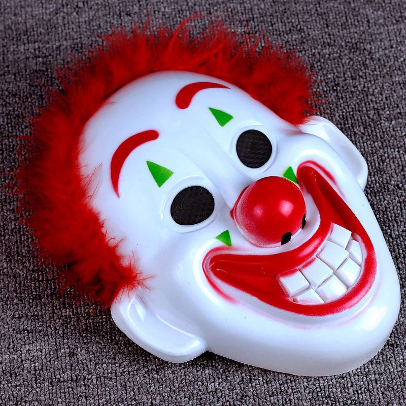 Mask-Clown-Plastic-Red-B