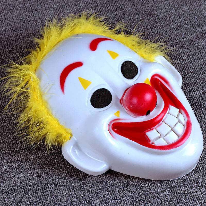 Mask-Clown-Plastic-Yellow-B