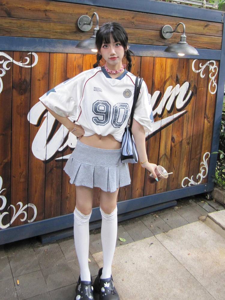 American retro heavy pound T -shirt female summer new rugby clothing short sleeve oversize casual lazy wind top