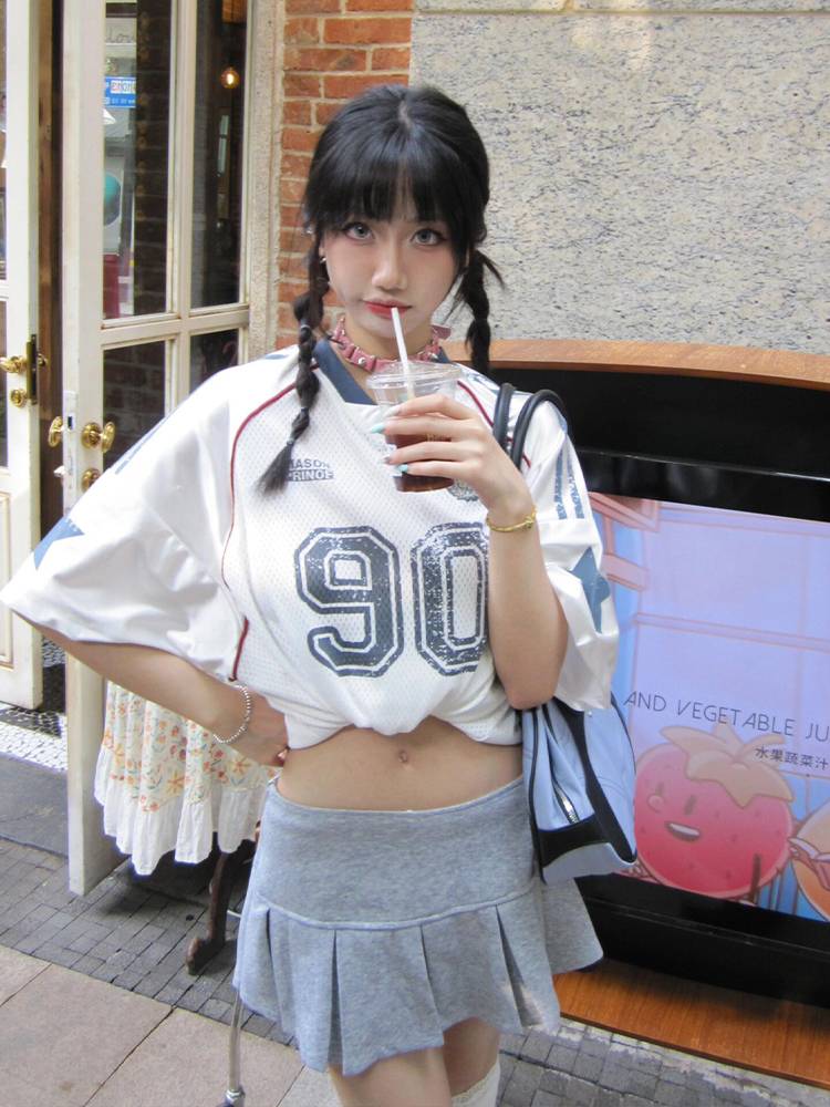 American retro heavy pound T -shirt female summer new rugby clothing short sleeve oversize casual lazy wind top