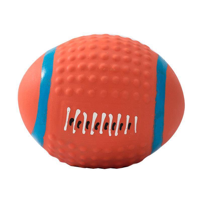 Pet latex vocal toy grinding teeth, biting bite, embarrassed rugby football small canine teddy training dog supplies