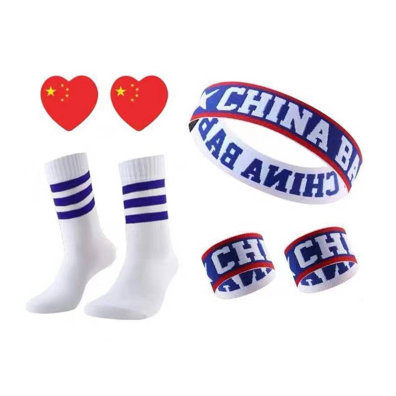 Children's sports running hair band boys and girls' wrist care basketball hand -hop hip -hop training performance head scarf hair band combination
