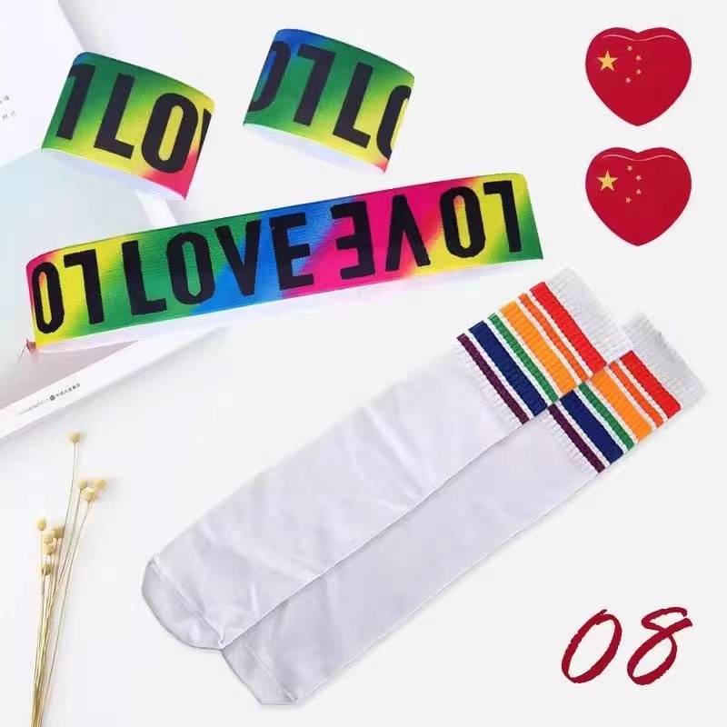 Color LOVE Bandbrows Pattaus+Rainbow Socks