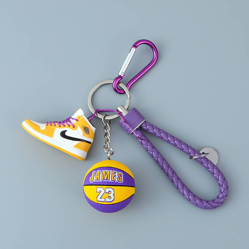 Basketball Creative Sneakers Keychain Multifunctional DIY bag hanging decoration new key ring NBA souvenir simulation