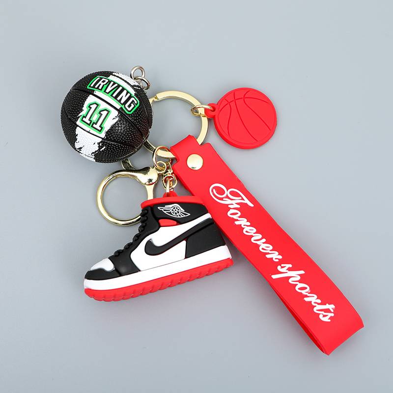 A black and white and red three -piece set+Irving basketball