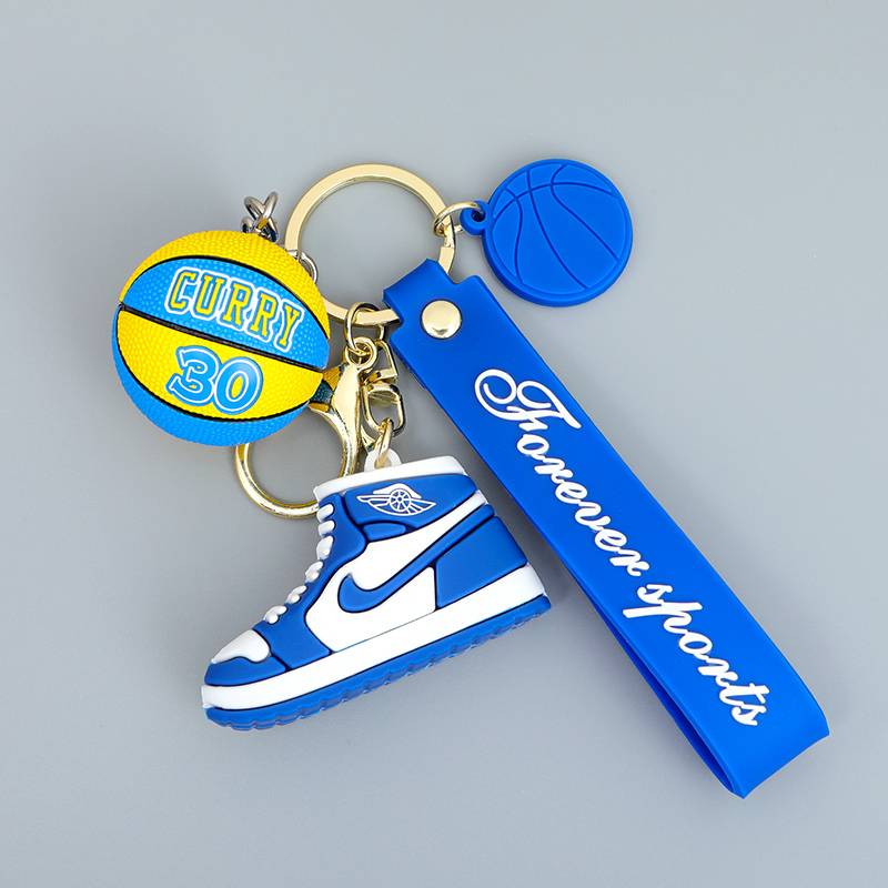 A blue and white three -piece set+Curry basketball