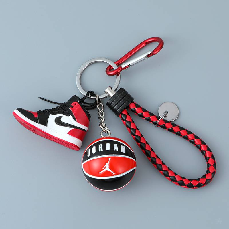 Jordan basketball+red and black rope+black and white red+red buckle