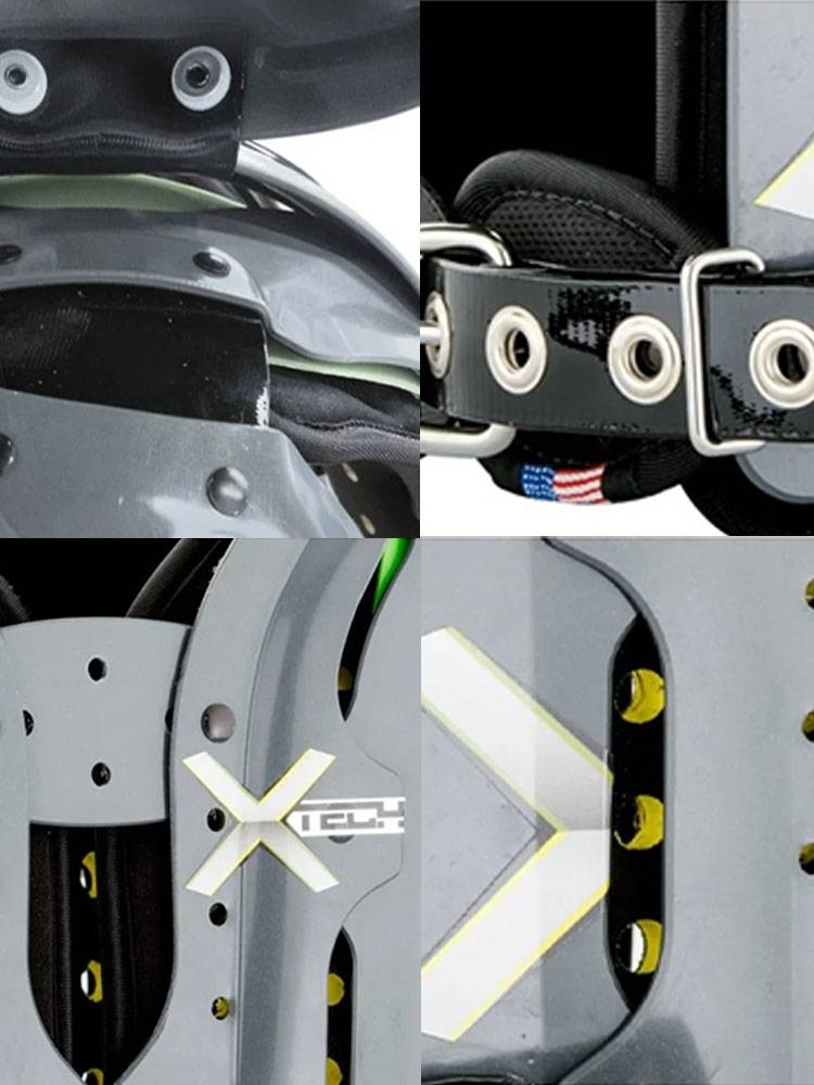 American rugby armor XTECH X2 series imported adult breastplate NFL rugby shoulder armor backplane