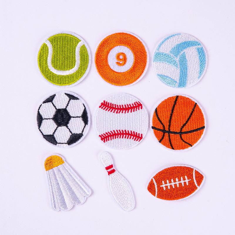 Cartoon Basketball Football Rugby Tennis Baseball Baseball Sports Embroidery Fragrant Patch Patch Decoration Sticker