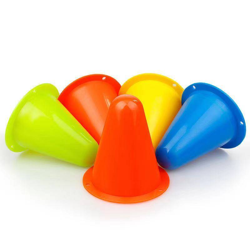 Basketball football logo barrel barrier -obstacle sports training equipment ice cream tube thickened small children's logo cone barriers