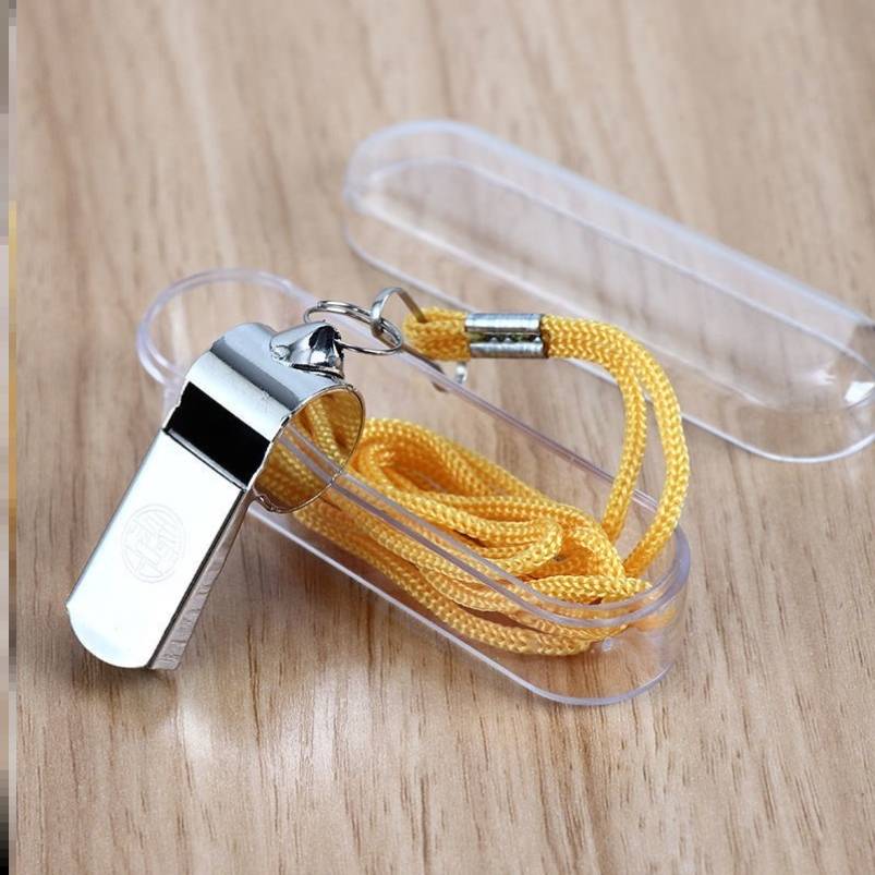 Stainless steel whistle coach/referee game mouth whistle metal whistle sports basketball football cheer