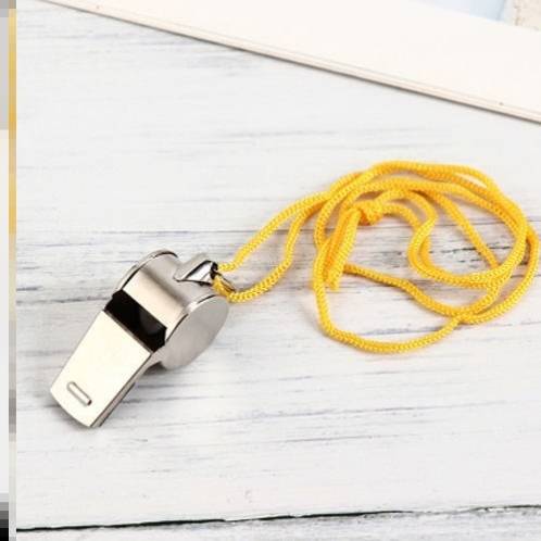 Stainless steel whistle coach/referee game mouth whistle metal whistle sports basketball football cheer